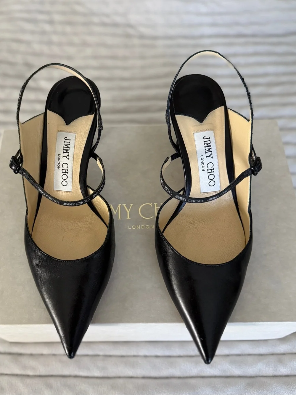 Jimmy Choo Ray 65 Black Leather Pumps | Size 36.5